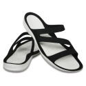 Klapki damskie Crocs Swiftwater Sandal W czarno-białe 203998 066 39-40