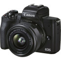 Canon EOS M50 Mark II 15-45 IS STM (Black) - Demonstracinis (expo) - Baltoje dėžutėje (white box)