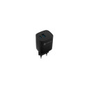 USB CHARGER NATEC RIBERA GAN 1X USB-A + 1X USB-C 30W BLACK