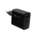 USB CHARGER NATEC RIBERA GAN 1X USB-A + 1X USB-C 45W BLACK