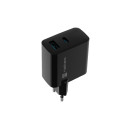USB CHARGER NATEC RIBERA GAN 1X USB-A + 1X USB-C 45W BLACK