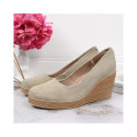 Leather pumps on the wedge Filippo W PAW339D beige (39)