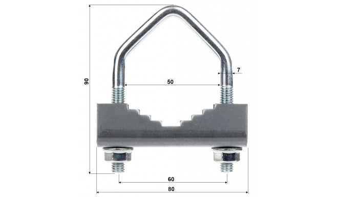 U-bolt clamp OZ-50/M8