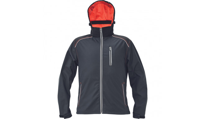 Cerva Knoxfield softshell jakk must oranž M