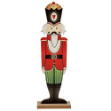Decorative Figure Nutcracker White Black Red Green Wood 10 x 60 x 19 cm (6 Units)