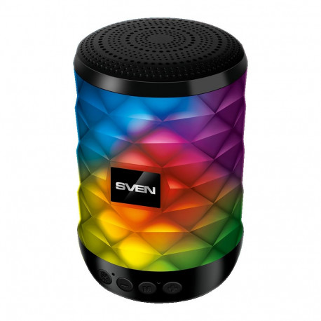 Speaker SVEN PS-55, black (5W, TWS, Bluetooth, FM, USB, microSD, 600mA*h)