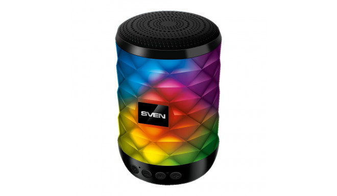 Speaker SVEN PS-55, black (5W, TWS, Bluetooth, FM, USB, microSD, 600mA*h)
