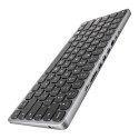 AXAGON HMC-KB keyboard USB-C 5Gbps with HUB, microSD/SD, 3x USB-A, HDMI 4K/60Hz, PD 100W, Audio, US 