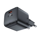 Acefast A77 Mini PD 30W GaN USB-C nástěnná nabíječka - černá