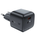 Acefast A77 Mini PD 30W GaN USB-C nástěnná nabíječka - černá