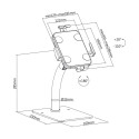 Maclean MC-468W Universal Tablet Stand Holder Lockable 7.9" - 11" Table or Wall Mounting Public Disp