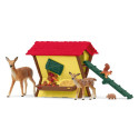 SCHLEICH FARM WORLD mängukomplekt metsloomade söötmine