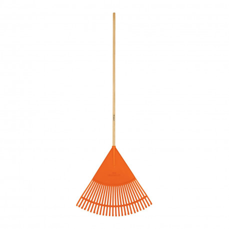 Truper leaf rake with wooden shaft and 26 flexible tines, 162cm