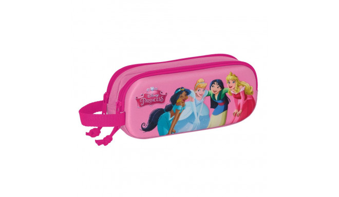 Divkāršs futrālis Disney Princess Rozā 21 x 8 x 6 cm 3D
