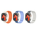 HOCO magnetic silicone strap for Apple Watch 42 / 44 / 45 / 49 mm AS102 starlight with orange