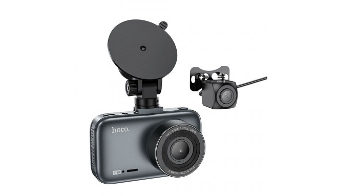 HOCO car camera with screen 3" + rear camera1080P/30fps DV6 iron gray