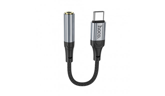 Adapter AUX USB C to Jack 3,5 mm Hoco 0,12 m LS36 black