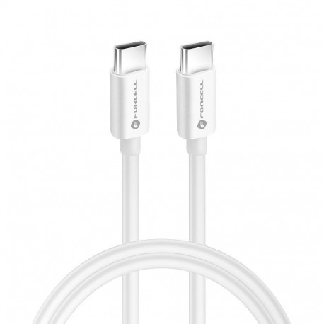 Cable USB C to USB C Forcell F-Energy QC4.0 PD 3A 60W 3 m C338 white