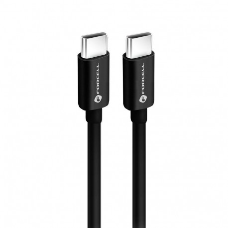 Cable USB C to USB C Forcell F-Energy QC4.0 PD 3A 60W 0,5 m C338 black