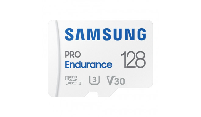 SAMSUNG PRO Endurance microSD Class10 128GB incl adapter R100/W40 up to 70080 hours