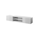 RTV cabinet SLIDE 200K 200x40x37 cm all glossy white