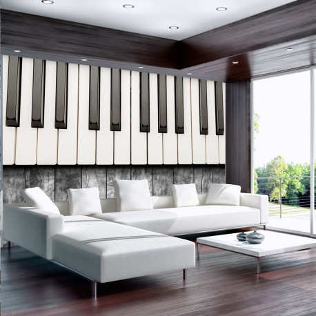 Fototapeet - Inspired by Chopin - grey wood - 400x280