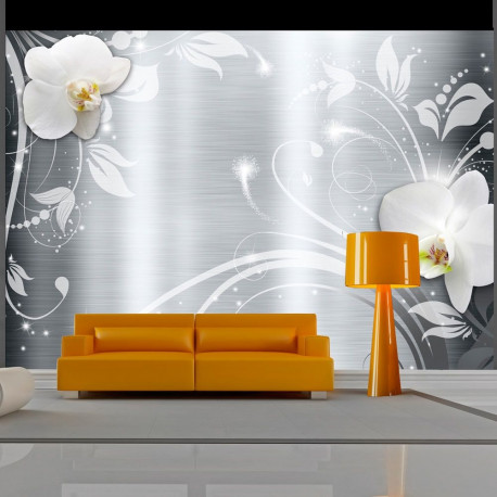 Fototapeet - Orchids on steel - 350x245