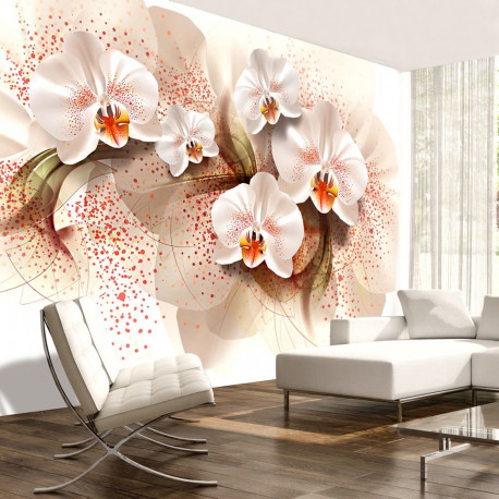 Fototapeet - Pale yellow orchids - 100x70