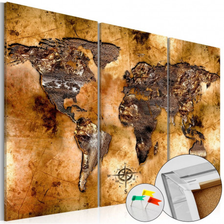 Pilt korgil - Shade of Gold [Cork Map] - 120x80