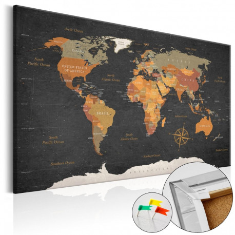 Pilt korgil - Secrets of the Earth [Cork Map] - 60x40