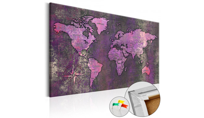 Pilt korgil - Amethyst Map [Cork Map] - 60x40