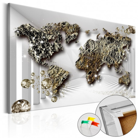 Pilt korgil - Golden Future [Cork Map] - 120x80