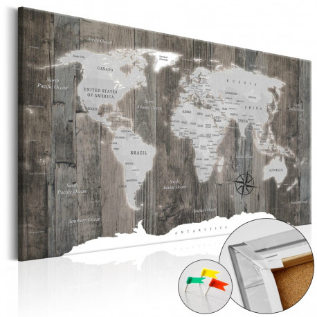 Pilt korgil - World of Wood [Cork Map] - 60x40