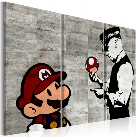 Seinapilt - Banksy: Mario Bros - 120x80