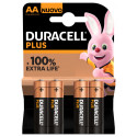 Alkaline Battery LR6 (MN1500/AA) 1.5V Duracell 100% Plus Power (4pcs blister)