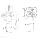 NEWSTAR MOBILE FLAT SCREEN FLOOR STAND (HEIGHT: 160 CM) 37-70" WHITE