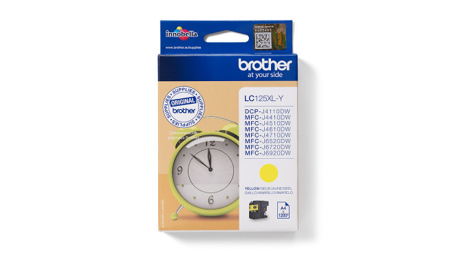 BROTHER LC125XLY TONER HIGH YELLOW 1200P