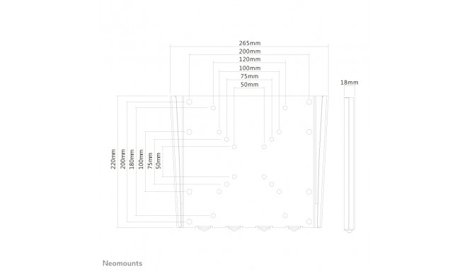 NEWSTAR FLAT SCREEN WALL MOUNT (FIXED, ULTRATHIN) 10-40" SILVER