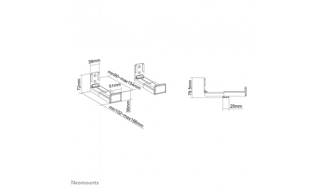 NEOMOUNTS BY NEWSTAR SOUNDBAR WALL MOUNT