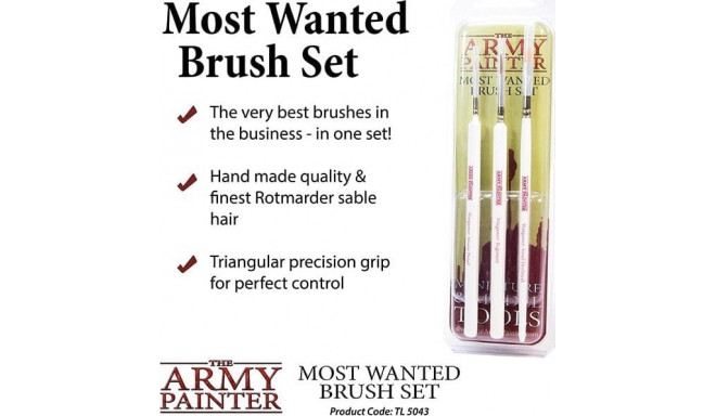 Army Painter Most Wanted Brush Set with natur