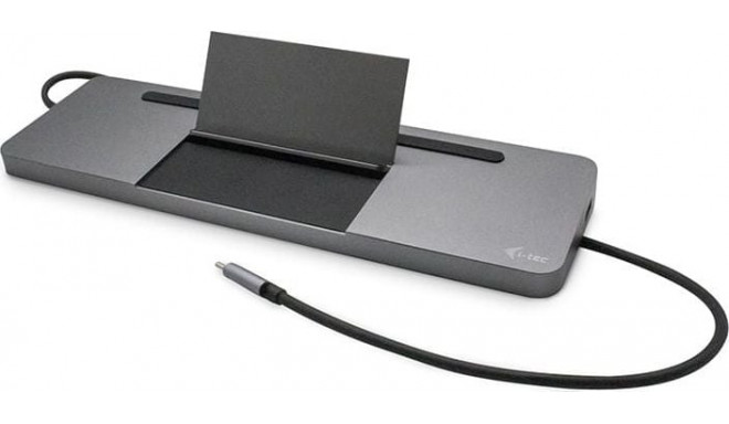 i-tec USB-C metallist ergonoomne 4K 3x ekraan dokkimisjaam DP HDMI VGA LAN audio toiteedastus 85 W d