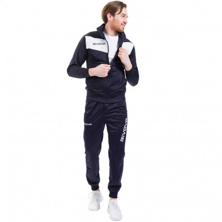 Givova dressid Tuta Visa Triacetato TR018 0403 2XS, tumesinine-valge