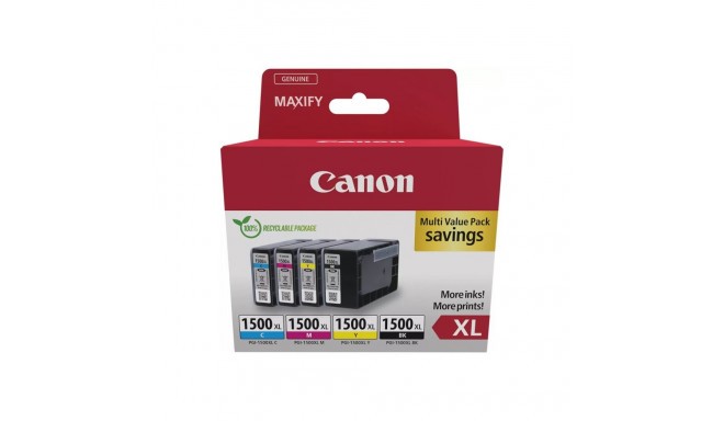 CANON PGI-1500XL tindikassett must/cyaan/magenta/kollane komplekt