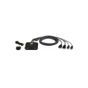 ATEN CS22HF-AT 2-Port USB FHD HDMI Cable KVM Switch, Black