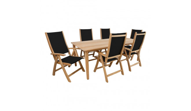 Dining set MALDIVEwith 6 foldable chairs