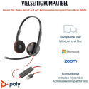 "Poly Blackwire 3220 Stereo USB-C Black Headset +USB-C/A Adapter (Bulk) (209745-104)"