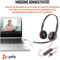 "Poly Blackwire 3220 Stereo USB-C Black Headset +USB-C/A Adapter (Bulk) (209745-104)"