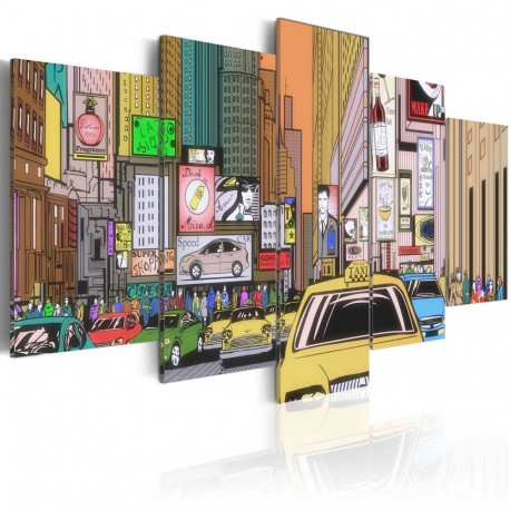 Seinapilt - A drawing of a city - 100x50
