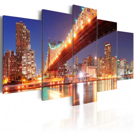 Seinapilt - Golden reflections - NYC - 100x50