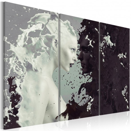 Seinapilt - Black or white? - triptych - 120x80